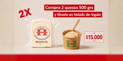 Promo Queso + Helado CyberDay